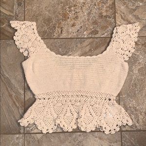 Lace knit top
